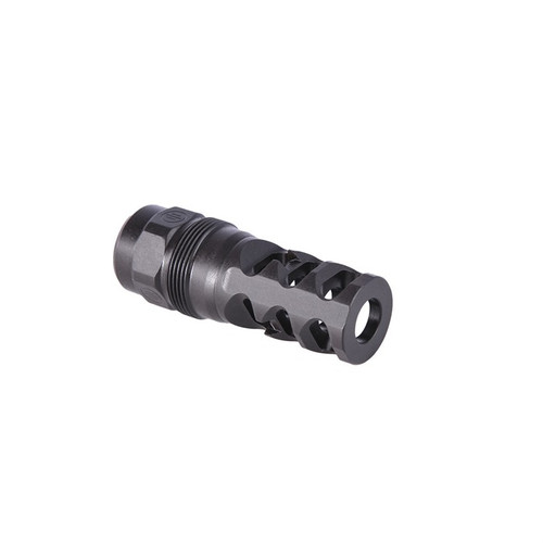 Primary Weapons Systems FRC Tapered 3-Port 308 Caliber 5/8"-24 Threads Compensator Primary Weapons Systems FRC Tapered 3-Port 308 Caliber 5/8"-24 Threads Compensator
