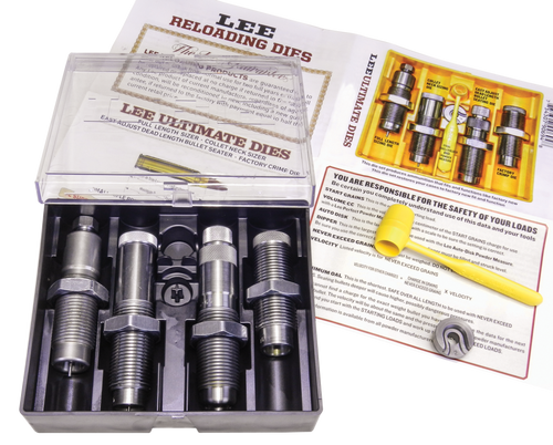 Lee Ultimate 7mm Remington Magnum Full Length Sizing, Neck Sizing, Bullet Seating, Factory Crimp 4 Die Set