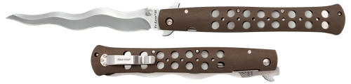 Cold Steel 26SXK6 Ti-Lite Pocket Knife 6" Plain Kris AUS 10A Steel Blade Black Griv-Ex Handle