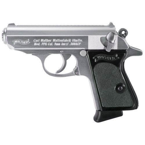 Walther PPK .380 ACP Pistol 3.3" Barrel 6+1 Round Stainless Steel