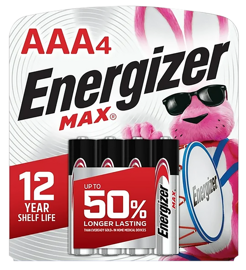 Energizer E92BP4 AAA Max Battery 4 Pack