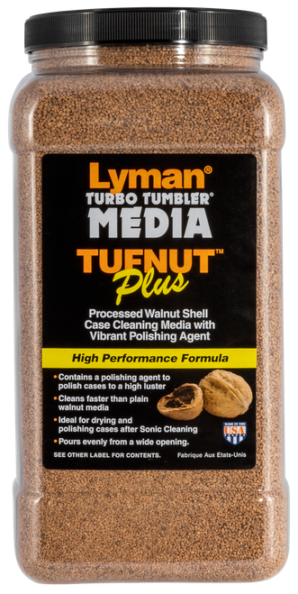 Lyman Turbo Brass Cleaning Media Treated Tufnut (Walnut) Medium "Easy Pour Container"
