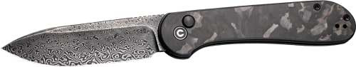 CIVIVI Elementum Pocket Knife 3.47" Marble Carbon Fiber Blade Black