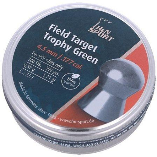 Hatsan Usa H&N Field Target Trophy Green Air Gun Pellets .177 Caliber Lead-Free 300 Count