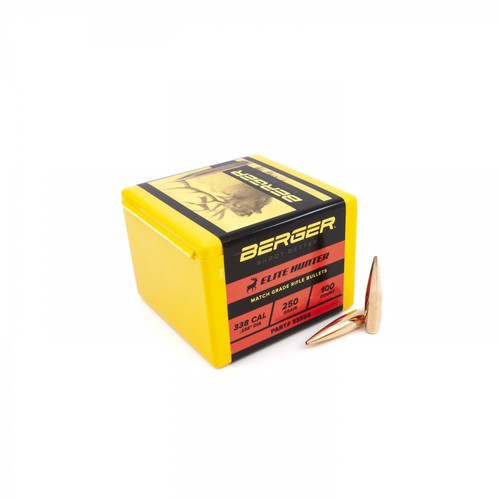 Berger 338 CAL 250 GR Elite Hunter Bullets Part# 33554