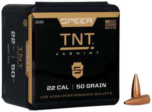 Speer Bullets .22 .224" 50gr TNTHP 100/Box