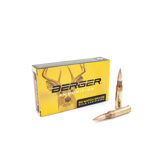 Berger Match Grade 308 Winchester Ammo 185 Grain Berger Classic Hunter Jacketed Hollow Point Box of 20