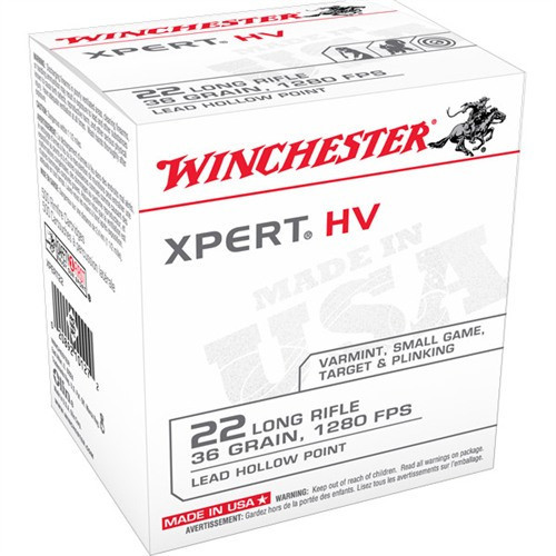 Winchester Xpert 22 Long Rifle Ammo 36 Grain Lead Hollow Point Box of 500