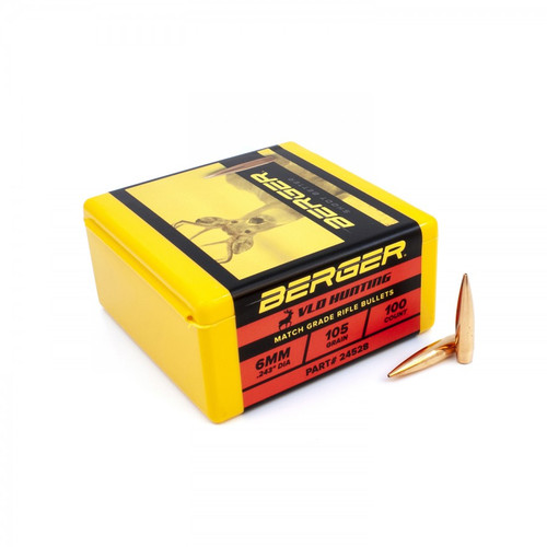 Berger 6 mm 105 VLD Hunting Bullet Part# 24528