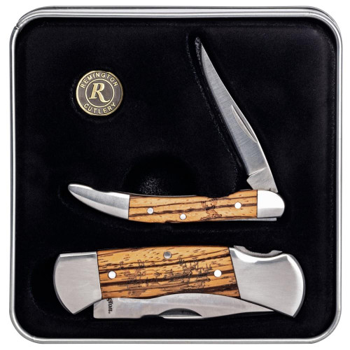 Remington Whitetail and Fox Tin Collector Set Folding Knives 2-Pack