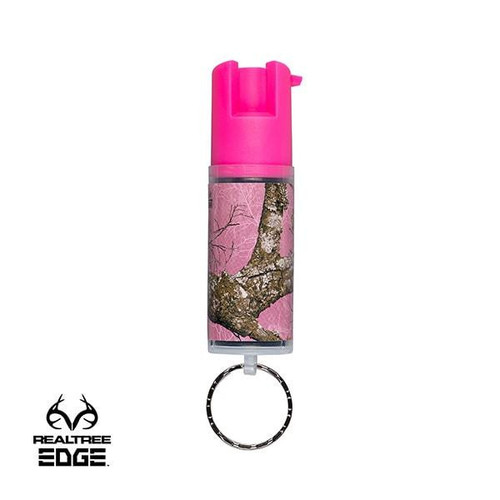 Sabre Realtree Edge Pepper Spray with Key Ring Pink Camo