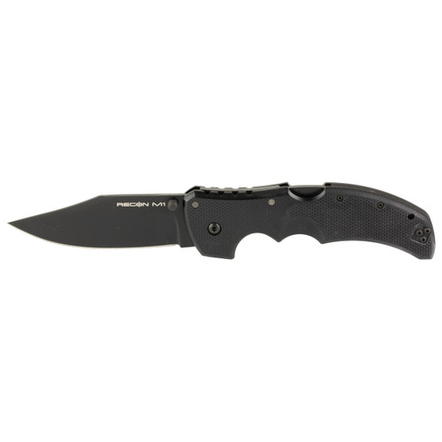 Cold Steel Recon M1 Pocket Knife 4-Inch Clip Point MagnaCut Black Blade G10 Handle