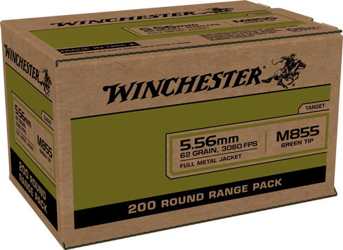 Winchester Ammunition 5.56x45 Ammo 62 Grain Green Tip 800 Round Case