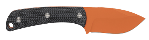 Browning Back Country Pocket Knife 2.75" Deep Belly Skinner Plain Blaze Orange Ceramic D2 Steel Blade Black G10 Handle