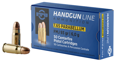 PPU PPH765P 7.65x21mm Parabellum 93gr Full Metal Jacket 50/20