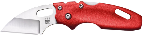 Cold Steel Tuff Lite Mini Pocket Knife 2" Sheepsfoot 4034 Stainless Steel Blade Red Griv-Ex Handle