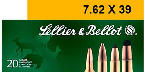 Sellier & Bellot 7.62x39 Ammo 124 Grain Soft Point Box of 20