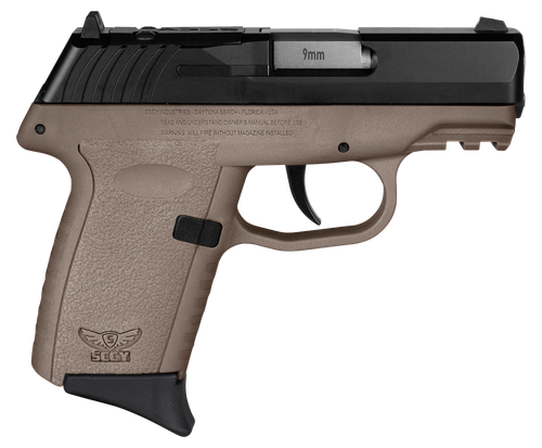 SCCY CPX-2 RDR 9mm Luger Pistol 3.1" Barrel 10+1 Round Black Slide FDE Frame