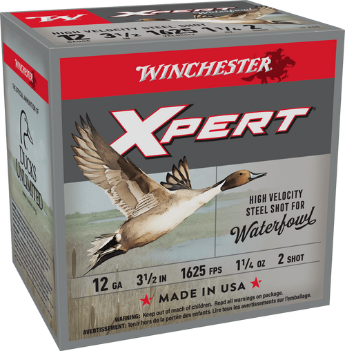 Winchester Xpert Steel 12 Gauge Ammo 3.5" #2 Steel Shot 1-1/4 oz Box of 25
