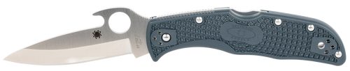 Spyderco Endela Folding Knife 3.41" Clip Point VG-10 Stainless Steel Blade FRN Handle Blue Gray