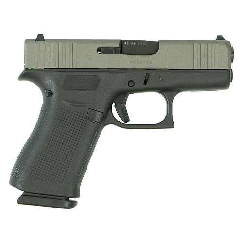 Glock 43X 9mm Luger Pistol 3.41" Barrel 6+1 Round Two-Tone Silver/Gray
