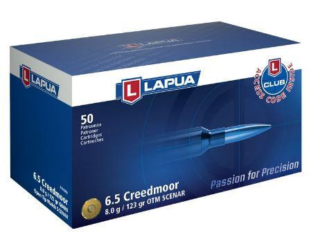 Lapua Scenar 6.5 Creedmoor Ammo 123 Grain Open Tip Match Box of 50