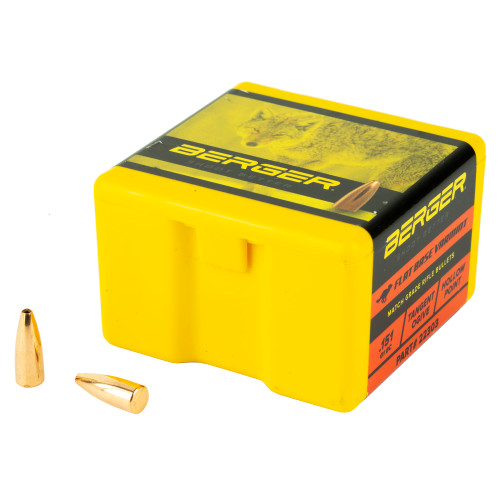 Berger Varmint Bullets .22 Caliber (.224 Diameter) 40 Grain Flat Base Box of 100 - Image 1