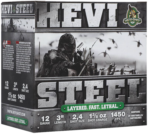 Hevi-Shot Hevi-Steel 12 Gauge Ammo 3" #2 Steel Shot 1-3/8 oz Box of 25