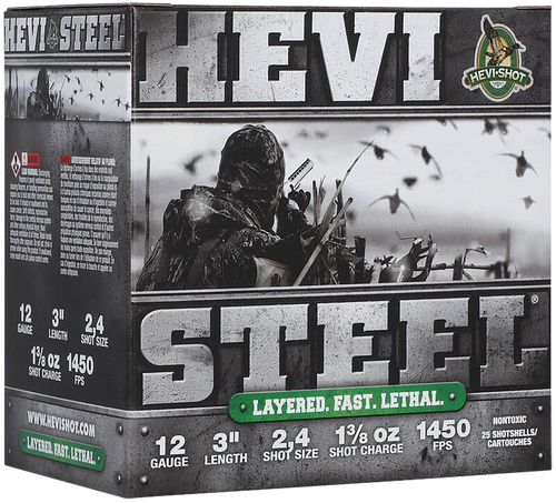 Hevi-Shot Hevi-Steel 12 Gauge Ammo 3" #2 Steel Shot 1-3/8 oz Box of 25