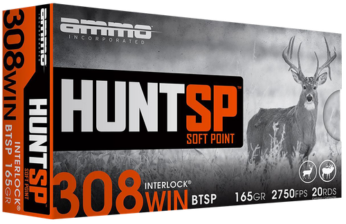 Ammo Inc 308 Winchester Ammo 165 Grain Soft Point Box of 20