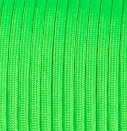 E.L. Wood Braiding Co. Inc. 550 Paracord, 100 ft, 5/32 in, Green Neon