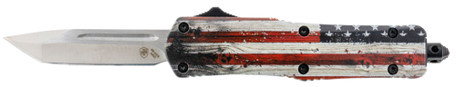 Templar Knife OTF Knife 2.25 Inch Tanto Blade Wood US Flag Templar Knife OTF Knife 2.25 Inch Tanto Blade Wood US Flag