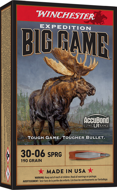 Winchester Expedition Big Game .30-06 Springfield Ammo 190 Grain AccuBond Long Range Box of 20