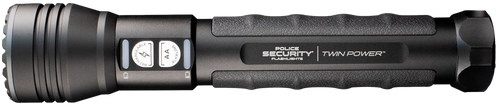 Police Security Twin Power Long Throw Flashlight Black