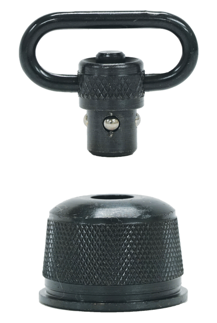 GrovTec Push Button Magazine Cap with 1" Quick Detach Sling Swivel Remington 870 Express, 11-87, 1100 12 Gauge Steel Black GrovTec Push Button Magazine Cap with 1" Quick Detach Sling Swivel Remington 870 Express, 11-87, 1100 12 Gauge Steel Black