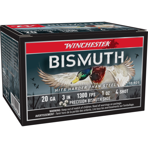Winchester SWB2034XV 20 Gauge Ammo 3" #4 Shot 1 oz Box of 15