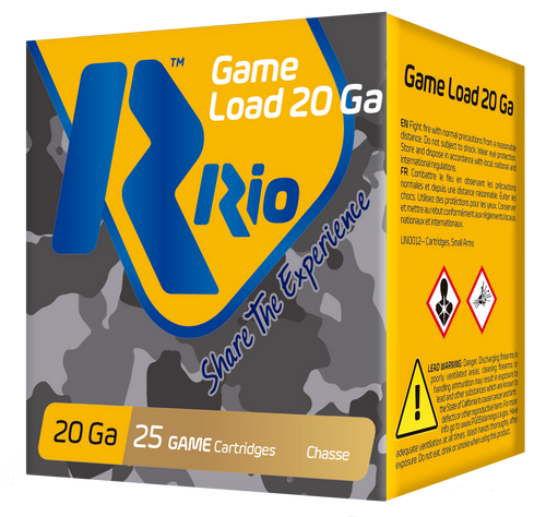 Rio Ammunition RC208 Game Load 20 Gauge 2.75" 1oz 8 Shot Box of 25