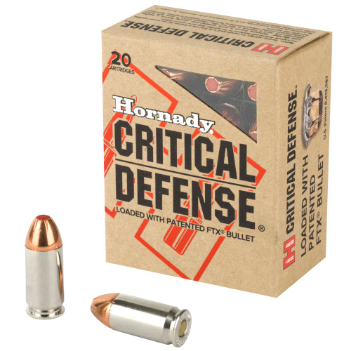 Hornady Critical Defense 45 ACP Ammo 185 Grain Hornady FTX Polymer Tip Box of 20