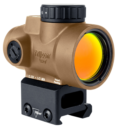 Trijicon MRO SD Red Dot Sight Red 2 MOA Reticle Coyote Brown Anodized Full Co-Witness Mount