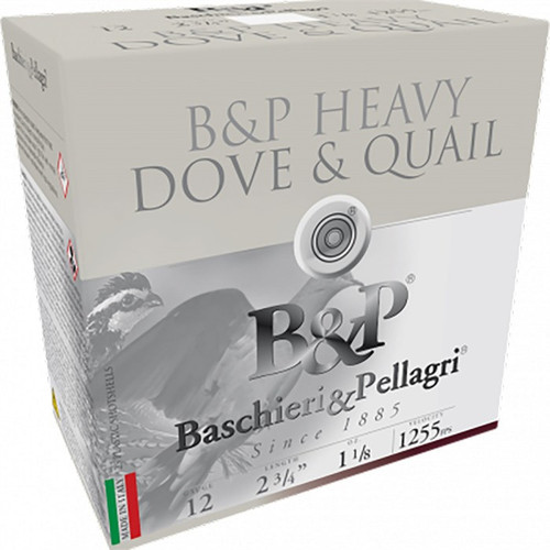 Baschieri & Pellagri Heavy Dove & Quail 12 Gauge Ammo 2-3/4" #7 Shot 1 oz Box of 250