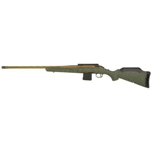 Ruger American Predator Gen II Bolt Action Rifle 223 Remington 22" Fluted Burnt Bronze Cerakote Threaded Barrel Burnt Bronze Frame Green Splatter Raised Comb Stock - Image 1