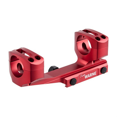 Warne 1-Piece Gen 2 X-SKEL 1-Piece Cantilever Picatinny Scope Mount 30mm Rings Red