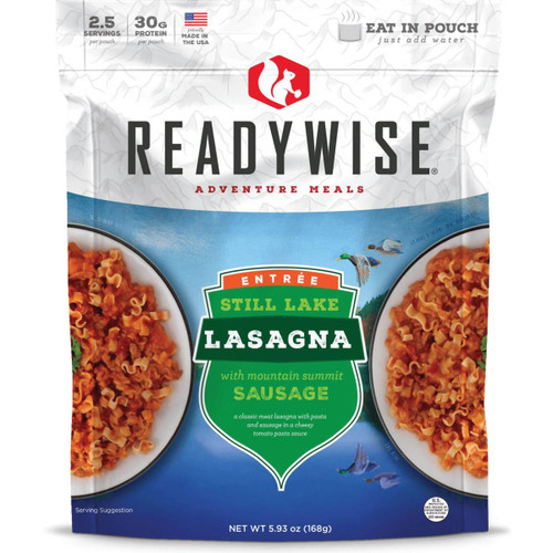 ReadyWise Still Lake Lasagna with Sausage Freeze Dried Food 2.5 Servings