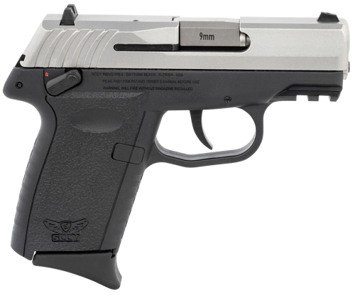 SCCY CPX-1 9mm Luger Pistol 3.1" Barrel 10+1 Round Stainless Steel Slide Black Frame (Includes Manual Safety)