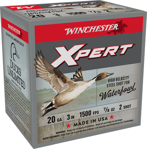 Winchester Xpert Waterfowl 20 Gauge Ammo 3" #2 Steel Shot 7/8 oz Box of 25