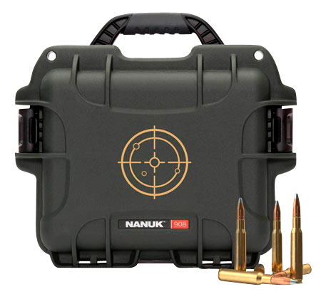 Nanuk 908 Ammo Case 223 Remington Black/White Resin 600 Round Capacity