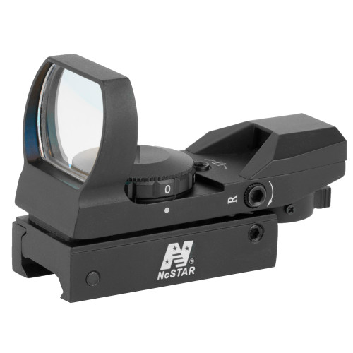 NcStar Red Dot Sight Four Reticle Pattern (Dot, Star, Burst, Cross, Bullseye) Black