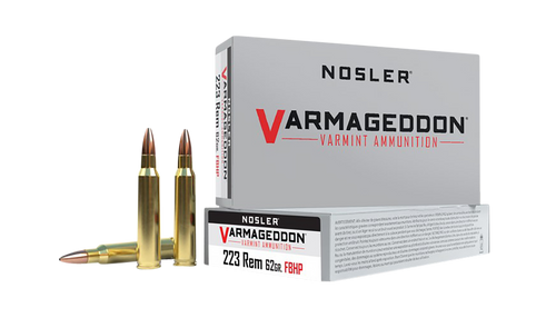 Nosler Varmageddon 223 Remington Ammo 62 Grain Nosler Varmageddon Jacketed Hollow Point Box of 20