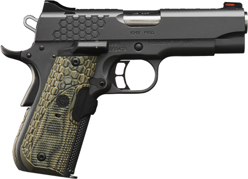 Kimber KHX Pro 45 ACP Pistol 4" Barrel 7+1 Round Gray Slide Green/Black Grip Gray Frame