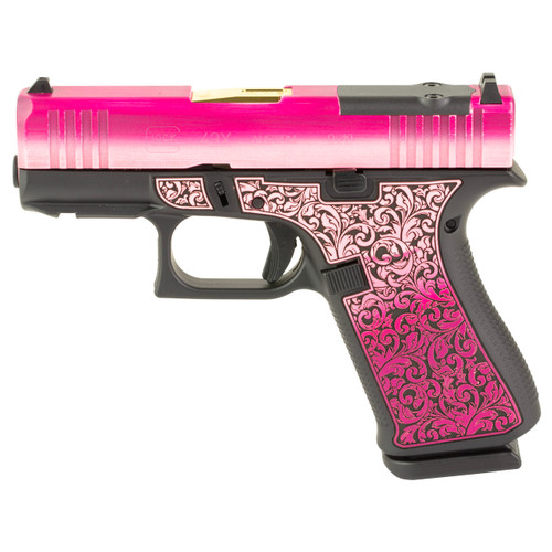 Glock 43X MOS 9mm Luger Pistol 3.57" Barrel 10+1 Round Lady Bug Cerakote Finish